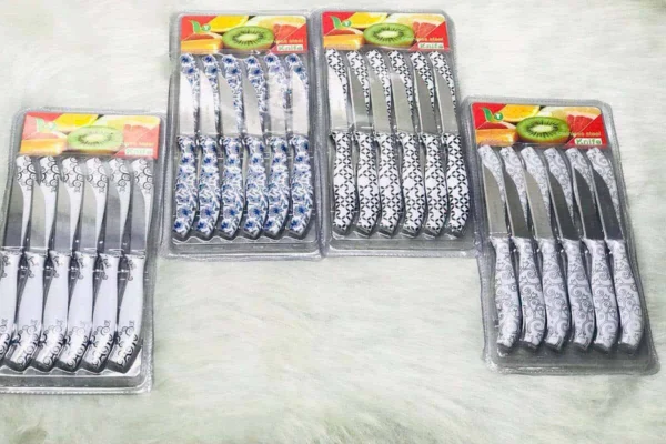 چاقو میوه خوری 12 عددی 4 طرح (SAD)