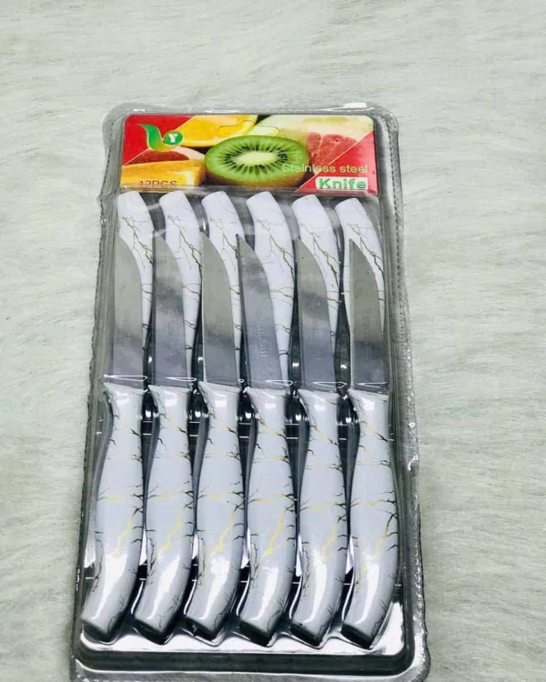 چاقو میوه خوری 12 عددی طرح سنگ