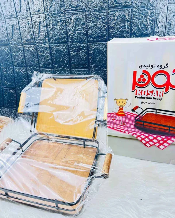 سینی کف چوب مربع
