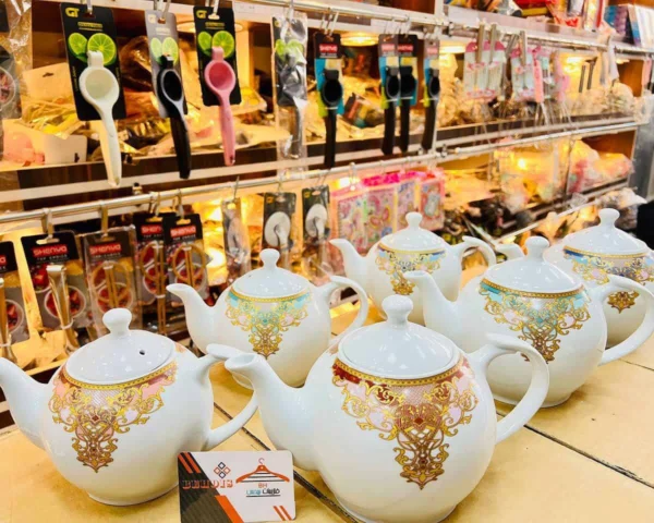 قوری گرد خمره ای زرین سایز متوسط