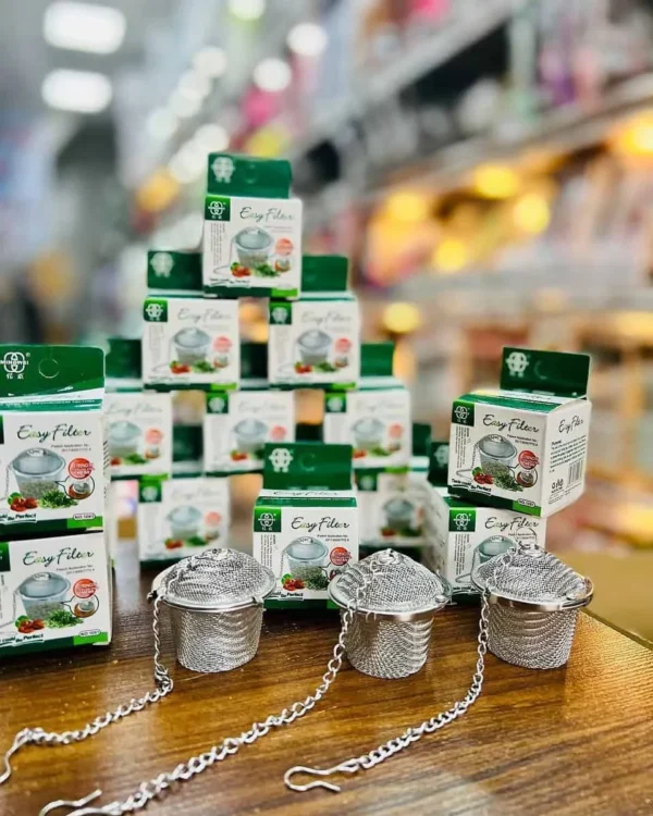 صافی چای توپی زنجیر دار متوسط